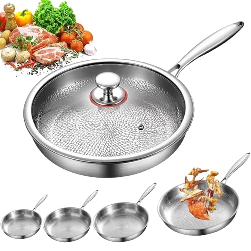 Tipanexi Titanium Pan Pro with Lid, Durable Scratch-Resistant Non Stick Titaniums Nutri Pans,...