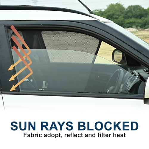 Image of Able Sporty Half Car Magnetic Sun Shade Curtains for Maruti Vitara BREZZA Type-I Set of 4 Pcs (Before 2022 Model)