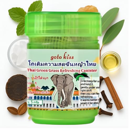 PHARMALUXE Rhinodouche, Inhalador Tailandes, Respirar Mejor por la Nariz, VicksVaporub, Rhinomer, Yadom, Agua de Mar Nasal, Poppers Sex Inhalador, Hong Thai, Botella verde - 1 x 40 g (1 pieza)