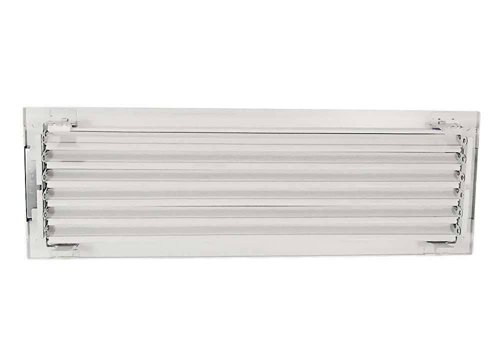 Warmluftgitter WG 4515 W Weiss 450 x 150 mm mit Einbaurahmen