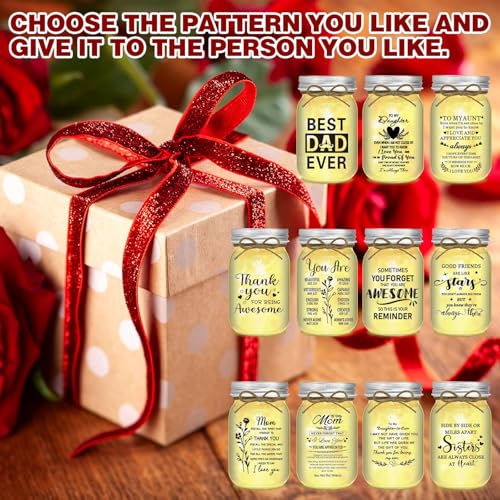 Image of Christian Gifts for Women Mason Jar Night Light Mother's Day Gift Graduation for Her Birthday Emotions and Feelings Religious Men Religious Faith Spiritual Inspirational for Mom