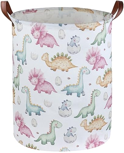 ESSME Dinosaur Laundry Basket,Dinosaur Laundry Hamper for Room Decor,Baby hamper,Nursery Hamper,Cute Basket.(Cute Dinosaur)