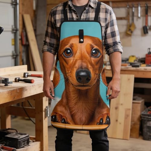 Delantal de trabajo con diseño Dachshund Dog y ajuste rápido miniatura 5