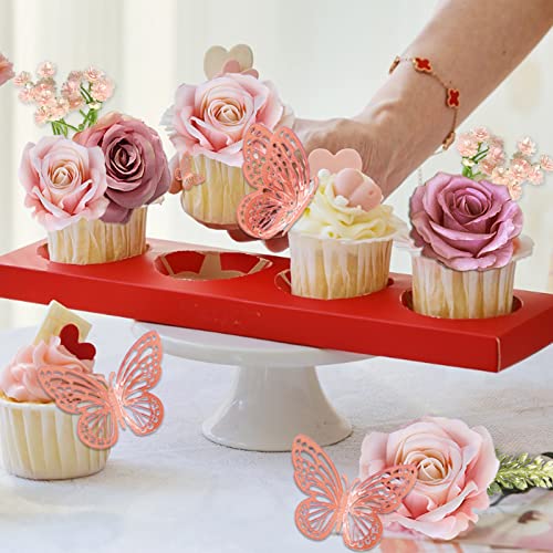 26Pcs Flower Boho Cake Toppers Butterfly Cake Décor Acrylic Minimalist Art Lady Face Cake Toppers With Palm Leaves Artificial Vintage Purple Pink Flowers For Women Birthday Wedding Party Supplies #TOP4