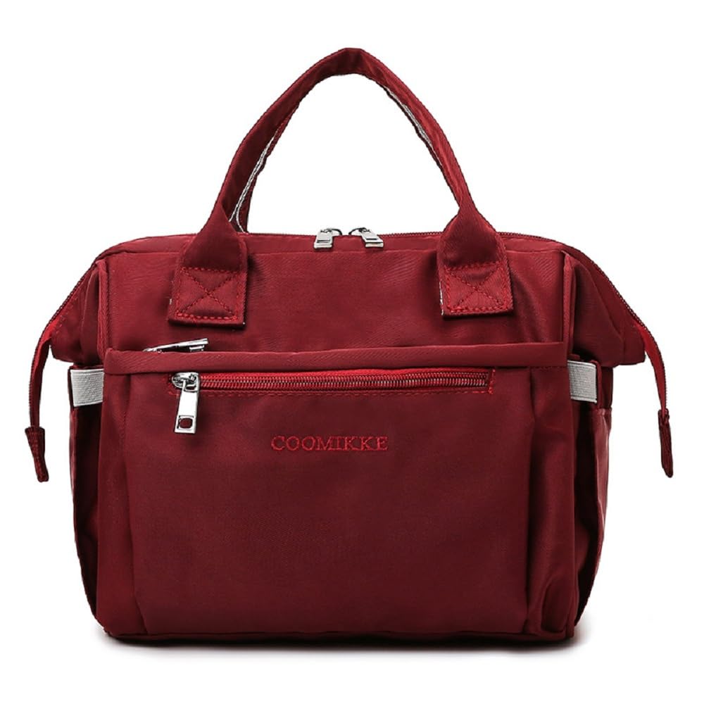 Winnies Diaper Bag Mummy Tote Bags Travel Nappy Totes Multifunction Baby Care Bag (Maroon)-image-28