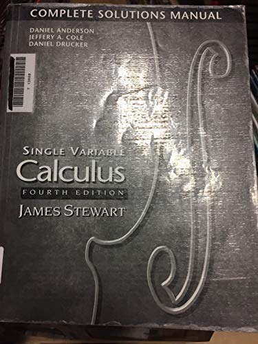SINGLE VARIABLE CALC COMP SOLU 0534393691 Book Cover