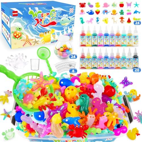Magic Water Elf Toy Kit, Aqua Fairy Water Gel Kit, Magic Water Elf, Aqua Fairy, Magic Water Gel Kit with 20 Magic Gels and 24 Shape Molds, DIY Water Gel Kit, Birthday Gifts for Girls and Boys