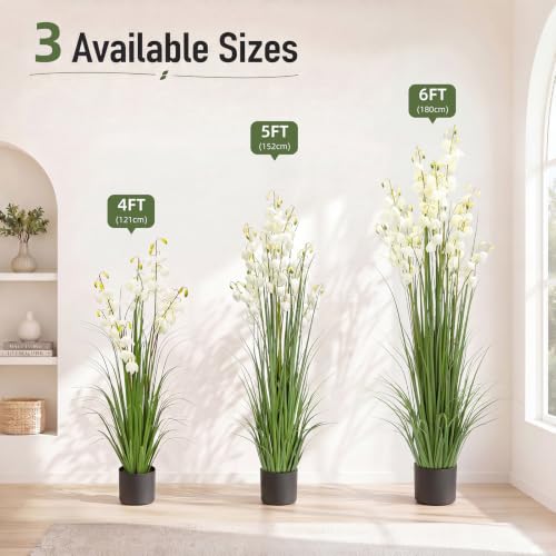 Doxdserz 4FT Tall Potted Lily of the Valley Artificial Plant by Doxdserz - Used condition - Image 4