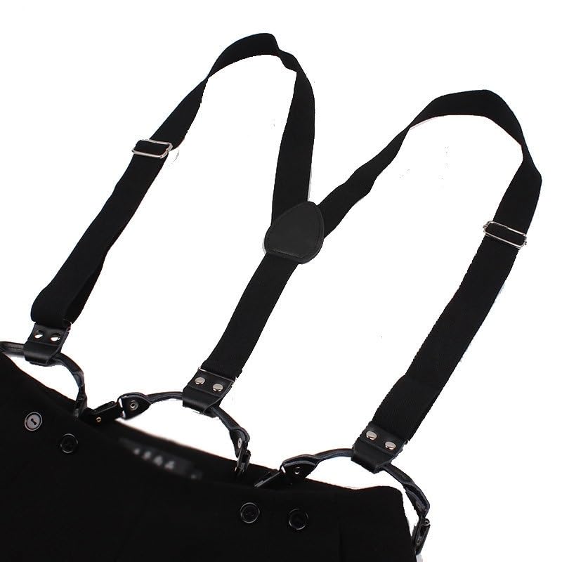 Tirantes elásticos de 6 Clips for Hombres y Mujeres Tirantes Ajustables elásticos Negros
