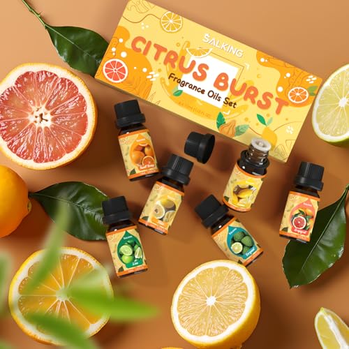 Image of SALKING Citrus Burst Essential Oil Set, Premium Fragrance Oil for Diffuser
