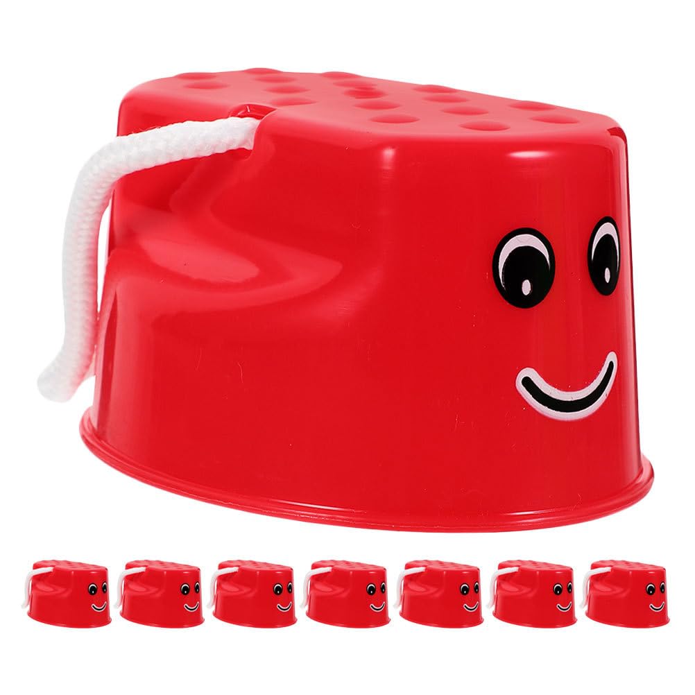 Toyvian 8 Cubos para Caminar: zancos para niños, Cubo de Equilibrio, zancos, Juguete para Juegos de Preescolar, de obstáculos Interior y Exterior.