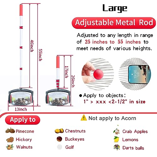 Zozen Nut Gatherer, Walnut Picker Upper Roller, Pinecone Picker Upper - Side Opening Dump | Apply to