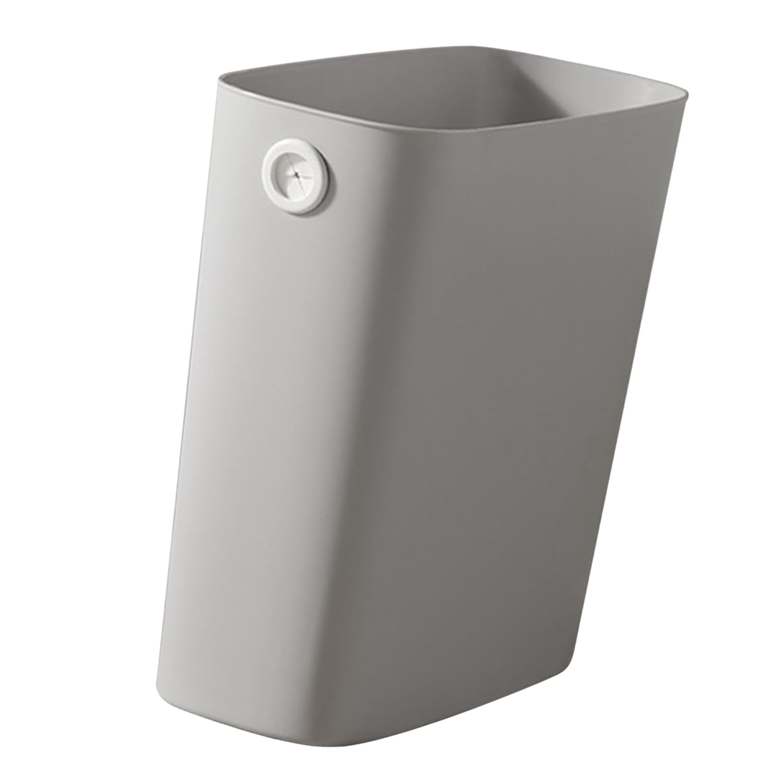 Haofy Cestino per Rifiuti in Plastica, Pattumiera Sottile con Coperchio Aperto per Ufficio Domestico, 11x10,6x5,1 (Grigio caldo)