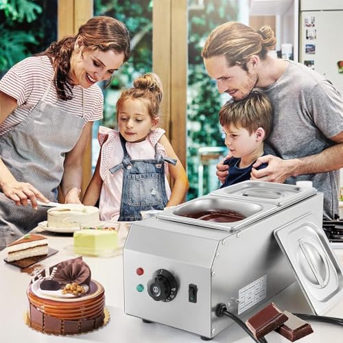 Máquina de templado de chocolate profesional en acero inoxidable con doble tanque 3