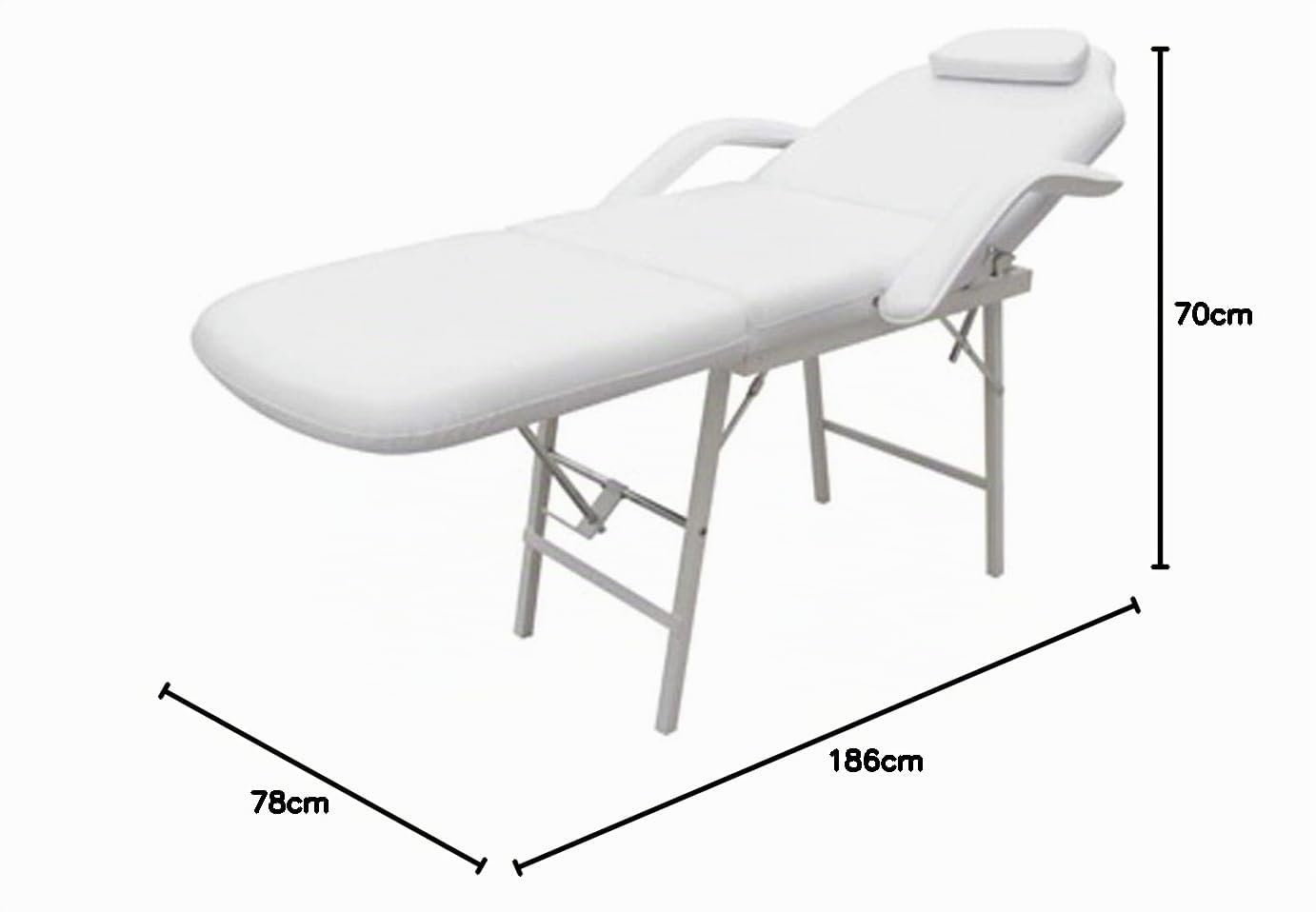 vidaXL Camilla Esteticien Masaje Ajustable Blanca Cama Tratamiento de Belleza