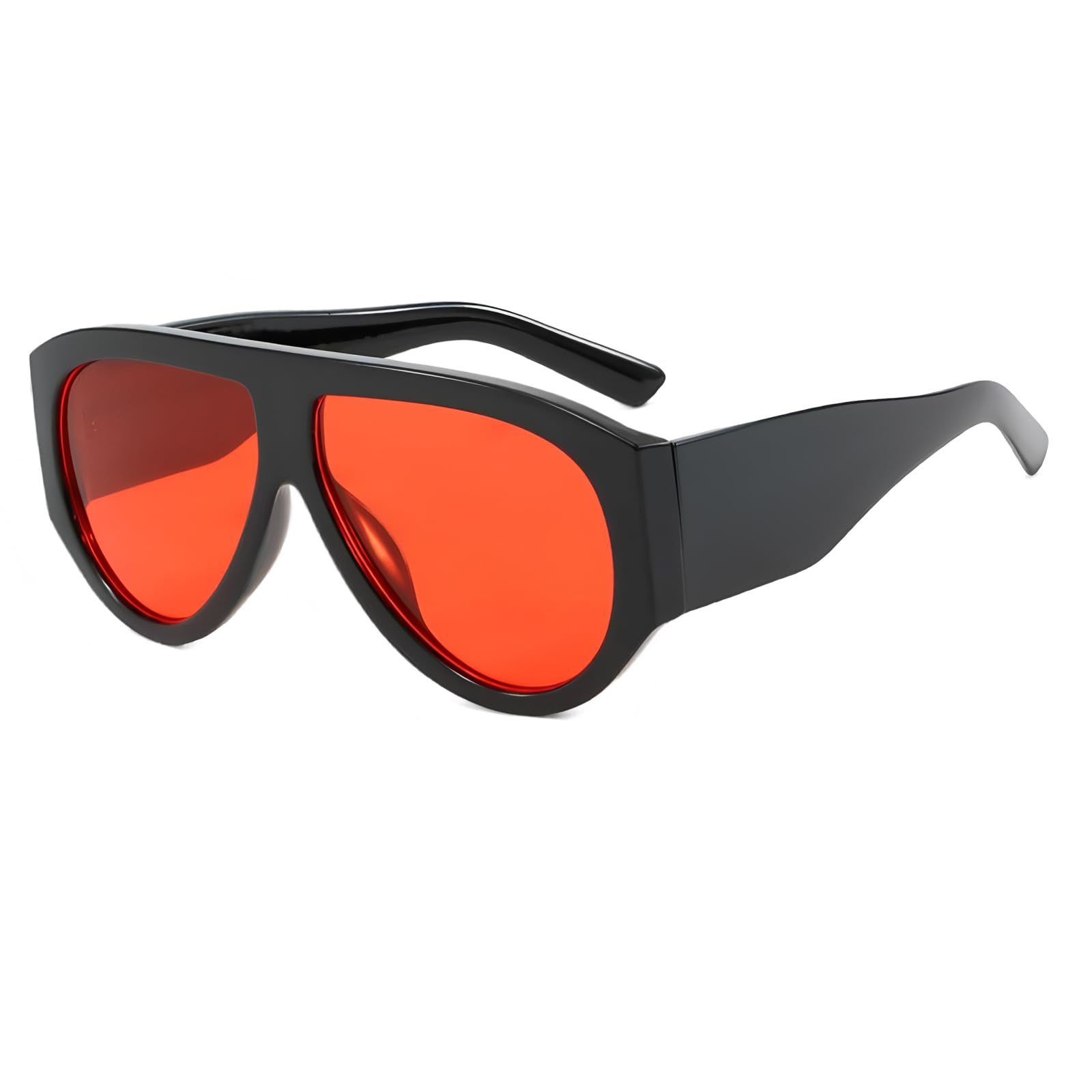 ADE WU Trendy Aviator Sunglasses for Women Men Retro Vintage Oversized 70s Thick Pilot Style Sun Glasses