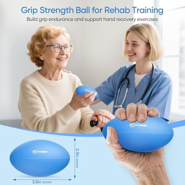 FitBeast Hand Exercise Ball Set¨C3 Pack Hand Squeeze Balls for Hand Therapy, Grip Strength, Finger & Wrist Training, Stress Balls for Adults, Ideal for Rehab, Arthritis, Carpal Tunnel