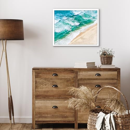 Americanflat 16x20 Picture Frame with Polished Plexiglass - Streamline Collection - Thin Border Picture Frame for Wall Display - Hanging Hardware Included - White