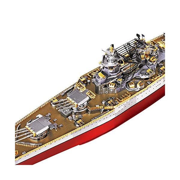 Piececool 3D Puzzle modellbausatz Erwachsene 3D Metall Puzzle für Französisches Schlachtschiff Richelieu – Bild 6