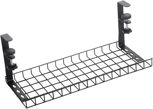 Manejo de cables debajo de la bandeja del escritorio ajustable de acero al carbono canaleta de cable para la cocina