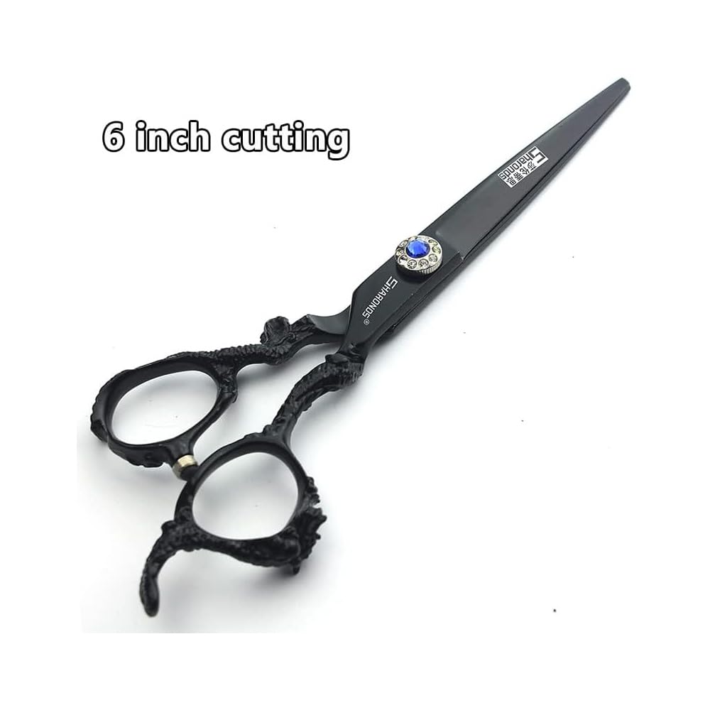 Tijeras de corte de pelo de 6/7 pulgadas, tijeras de corte de pelo de acero inoxidable (6 + 7 pulgadas, 3 piezas-B)