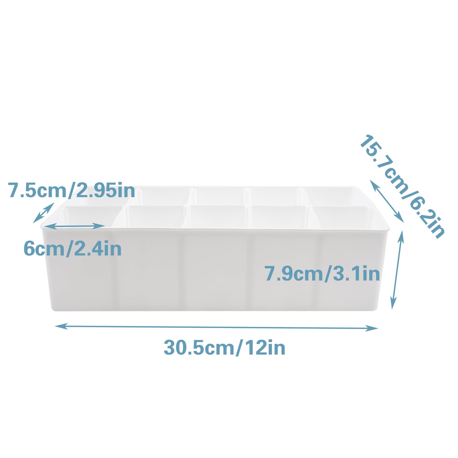 Gürtel Aufbewahrungsboxen 10 Fächern Krawatten Aufbewahrungshalter Kleiderschrank Organizer für Schrank und Schublade 30,5x15,7x7,9 cm