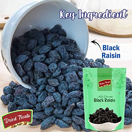 Image of Dried Treats Premium Fresh Raisins (Black Raisins /Kali Darakh, 600Gm)