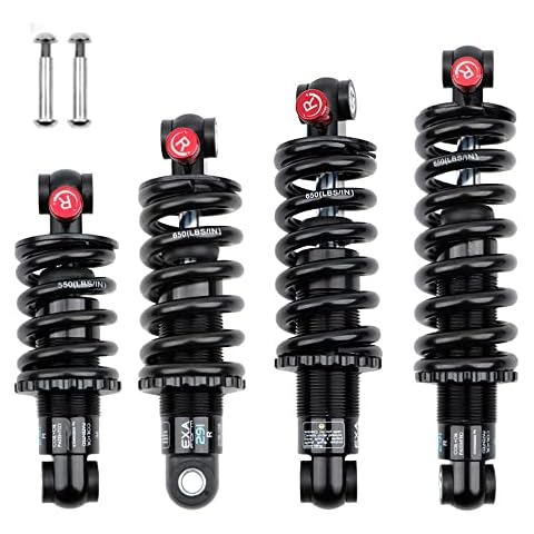 ROADNADO Coil+Oil Shock Absorber mtb Adjustable Damping Hydraulic Rear Shocks for E-Bike Scoters Downhill Spring Shock Bike Rear Shocks With Screw 125MM/150MM/165MM/190MM 550P/650P Suspensions Damper Cover