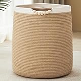 ENAORGAN 65L Jute Laundry Hamper Woven Laundry Basket Wicker Rope Clothes Hamper Basket in Living Room Bedroom Large