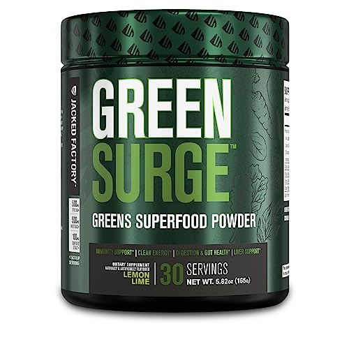 Green-Surge-Green-Superfood-Powder-Supplement-Keto-Friendly-Greens-Drink-wSpirulina-Wheat-Barley-Grass-Organic-Greens-Green-Tea-Extract-Probiotics-Digestive-Enzymes-Lemon-Lime-30sv