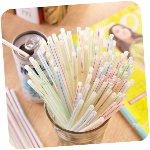 Pitillos plásticos coloridos flexibles 600 pcs miniatura 7