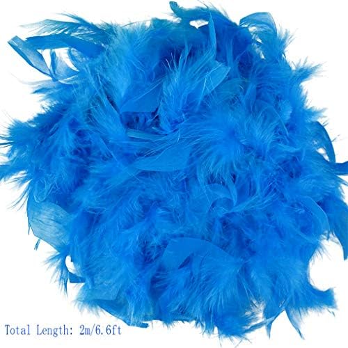 obmwang 8pcs Assorted Colors Feather Boas, Women Girls