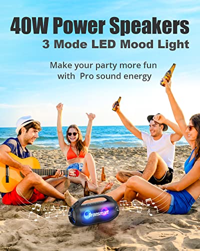 Tronsmart Bang SE Bluetooth Lautsprecher mit 3 Lichteffekten, 40W Outdoor Party-Lautsprecher mit IPX6 Wasserdicht, 24h Akku, Bluetooth 5.3 mit Power Bank, Stereo Pairing, für Camping, Pool – Bild 3