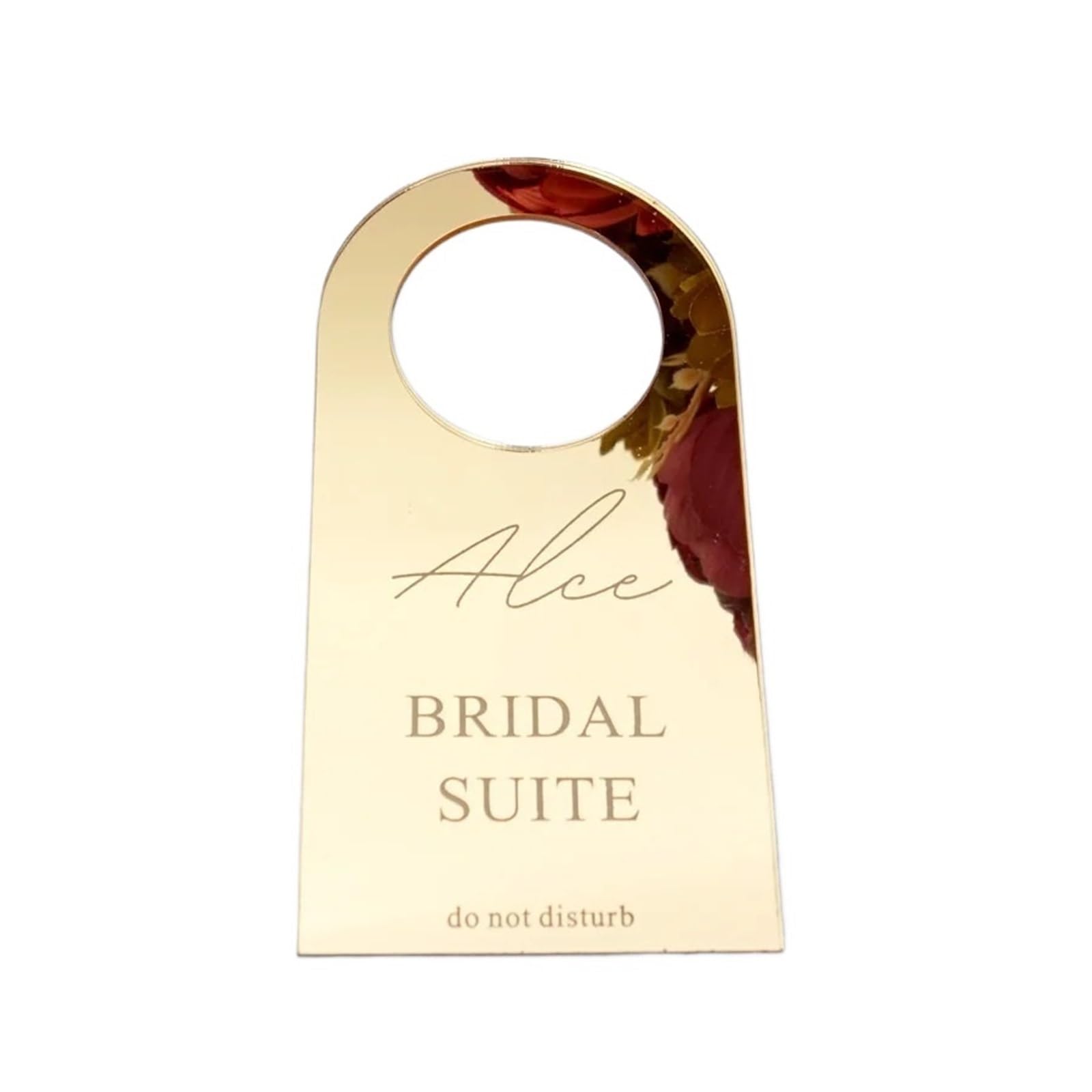 Door Handle Hanging Sign Wedding Door Hanger Personalized Suite Sign Do Not Disturb Hotel Tag(Gold,20x10cm(8x4in))