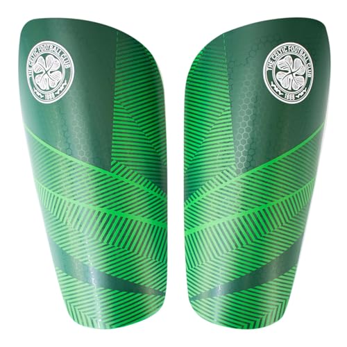 Hy-Pro Espinilleras con Licencia Oficial del Celtic F.C. para jóvenes, Transpirable, Ligera, Duradera, Equipo de protección, mercancía Celta, Gran Idea de Regalo de fútbol