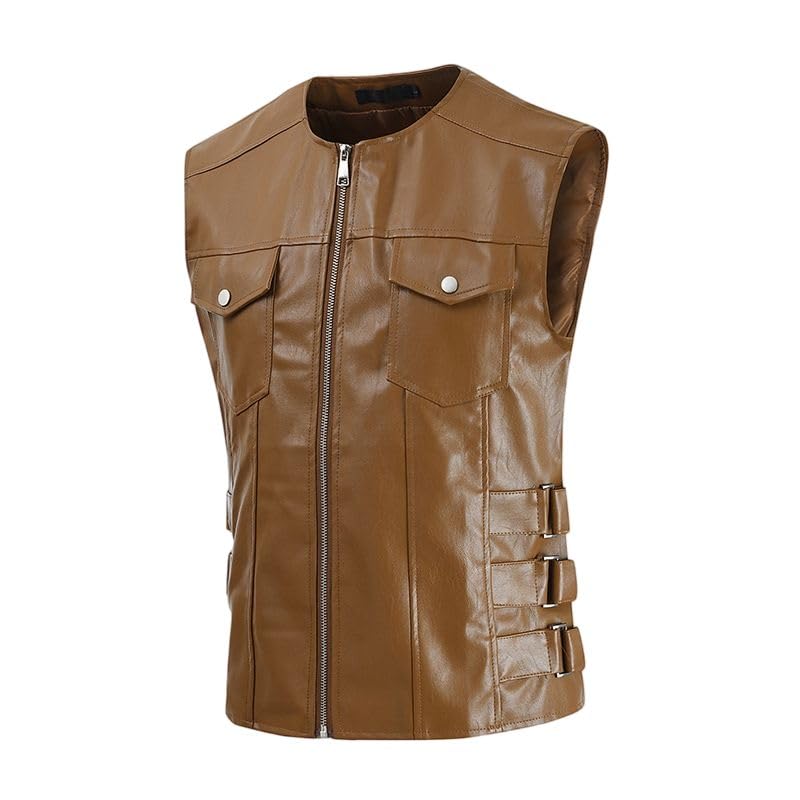 Chaleco ajustado de un solo pecho masculino para looks informales 2