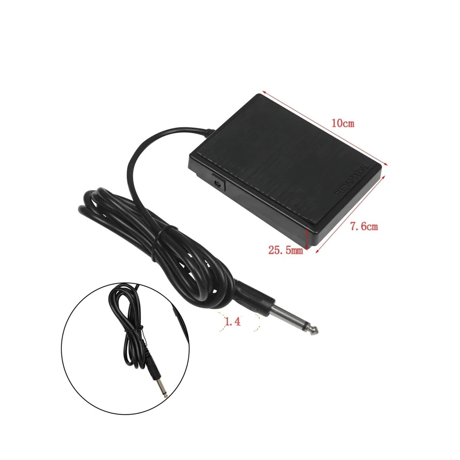 Accessori for strumenti elettronici in ABS nero con tastiera a pedale Sustain for pianoforte