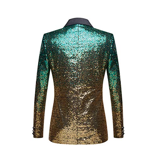 Men Fashion Gradual Change Color Sequins Suit Jacket2