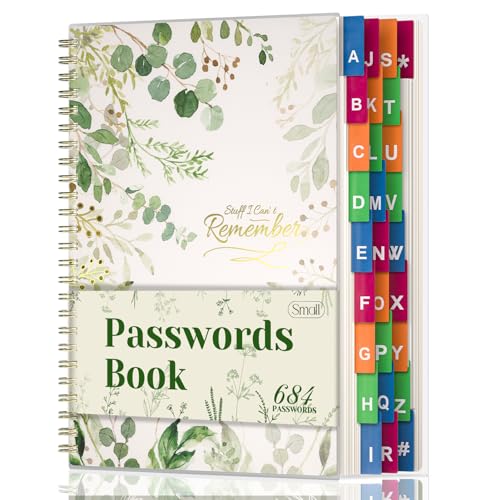 Carnet de mots de passe idée cadeau utile pour grands-parents seniors