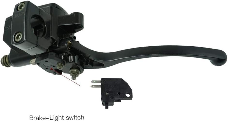 XDF 1" 25mm Right Motorcycle Handlebar Front Brake Clutch Master Cylinder with Lever Compatible for Kawasaki Compatible for Yamaha Compatible for Suzuki Compatible for Honda(Color : Chrome)