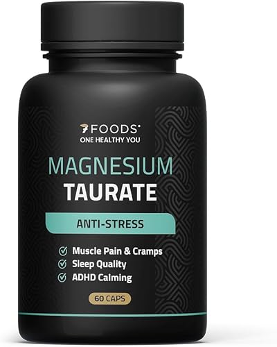 Magnesium Taurate 60 Capsules | Magnesium Glycinate relaxing, anti-stress, good for brain, well absorbed, good for leaky gut and nerve pain.