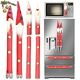 Christmas Refrigerator Handle Covers Adorable Swedish Tome Gnome Kitchen Appliance Handle Covers Microwave Oven Dishwasher Decors Fridge Door Handle Covers Xmas Home Decorations Party Favor Supplies