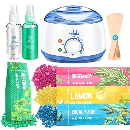 Yeelen Waxing Kit Wax Warmer Wax Beads Hot Wax Hair Removal with 4