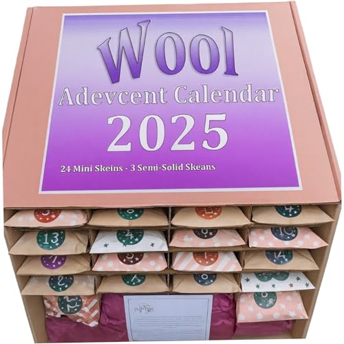 Crochet Advent Calendar 2025 Christmas Advent Calendar 2025 24 Day Christmas Countdown with Wool Knitting Yarn for Winter Knitters DIY Crafts