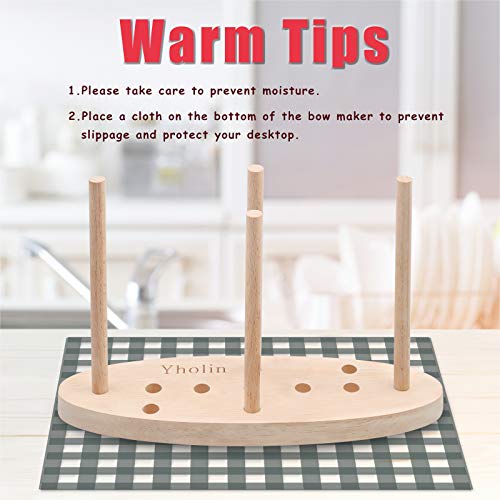 Yholin Ribbon Bow Maker With Instruction And Beading Craft Wire,Durable Oval Wooden Bow Maker For Satin Wreath Bows Christmas Big Bows Hair Bows Gifts Bows Making And Party Decoration-Make Bows Easily #TOP4