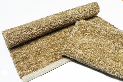 Image of House2Home Feather Cotton Blend Door Mat | 2Pc. Combo | 50x80cm | Side Binding - Available in 8 Colors (Sand)