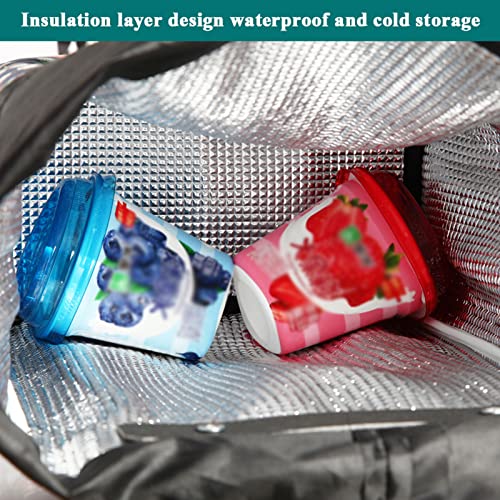 Einkaufswagen mit Rollen, Einkaufstasche Trolley Klappbar Teleskopisch Trolley-Taschen Wärmedämmung Kälteschutz… – Bild 3