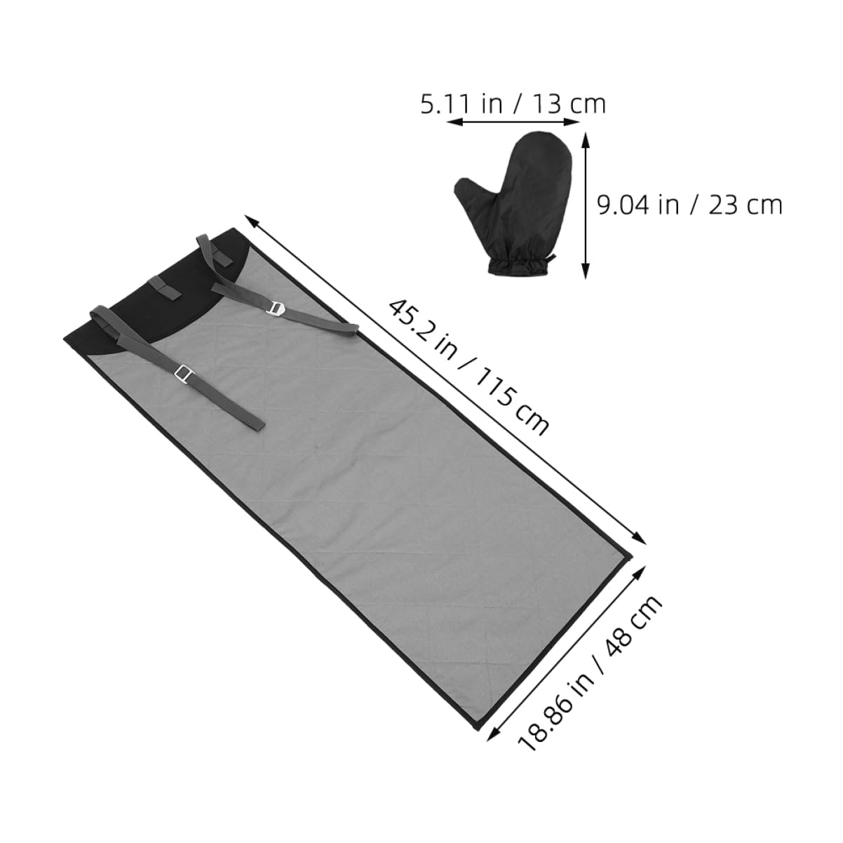 Tragbare Bügelmatte mit Türaufhängung, Faltbar für Zuhause und Reisen | Dampffestes Handschuhset, Glatte Oberfläche, Baumwolle Polyester Oxford, für Kleine Räume