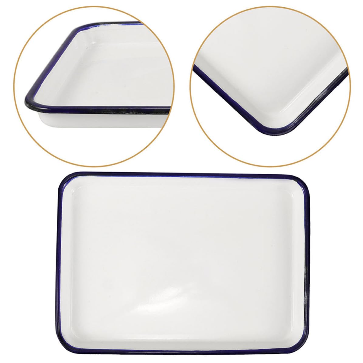 Zerodeko Bandeja de Horno Esmaltada Multifuncional para Hornear, Molde Antiadherente Fácil de Limpiar Adecuado para Cocina y Hogar