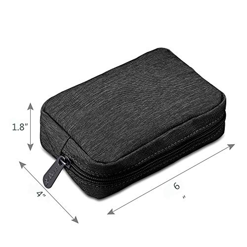 E-Tree Cute Small Pouch, Makeup Cosmetic Bag,Make up Bag for Purse,Toiletry Zipper Pouch,Tech Bag,Electronic Organizer Travel Case,Storage Pouches for Organization Black2